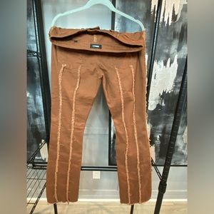 Nova Men Brown extra long pants